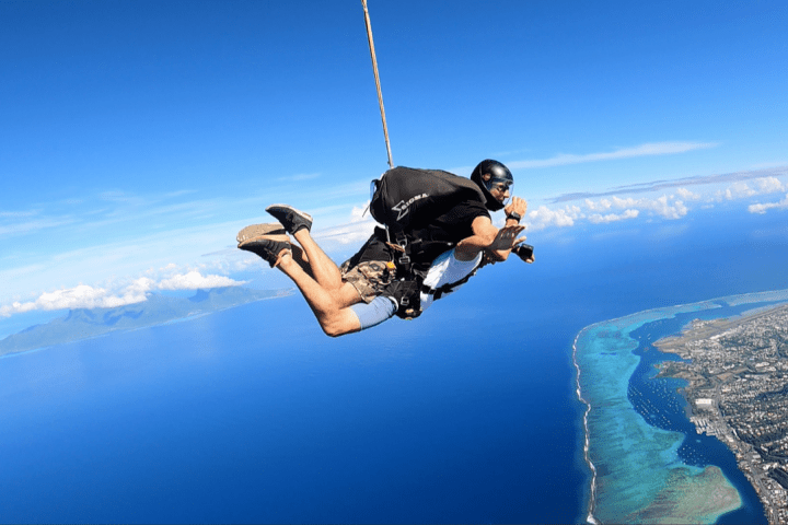 a man flying through the air