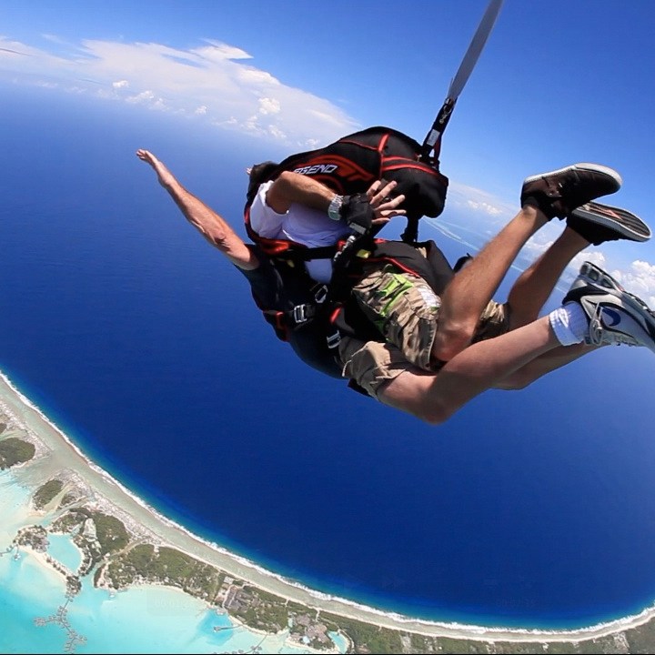 a man in a pool of water